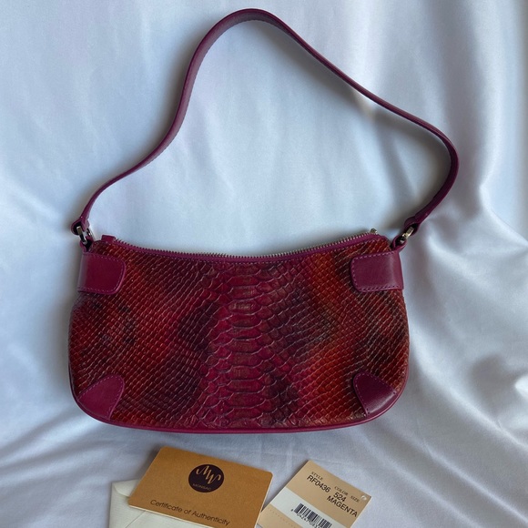 Magenta Monsac leather handbag- Style RF0436 - Picture 2 of 8